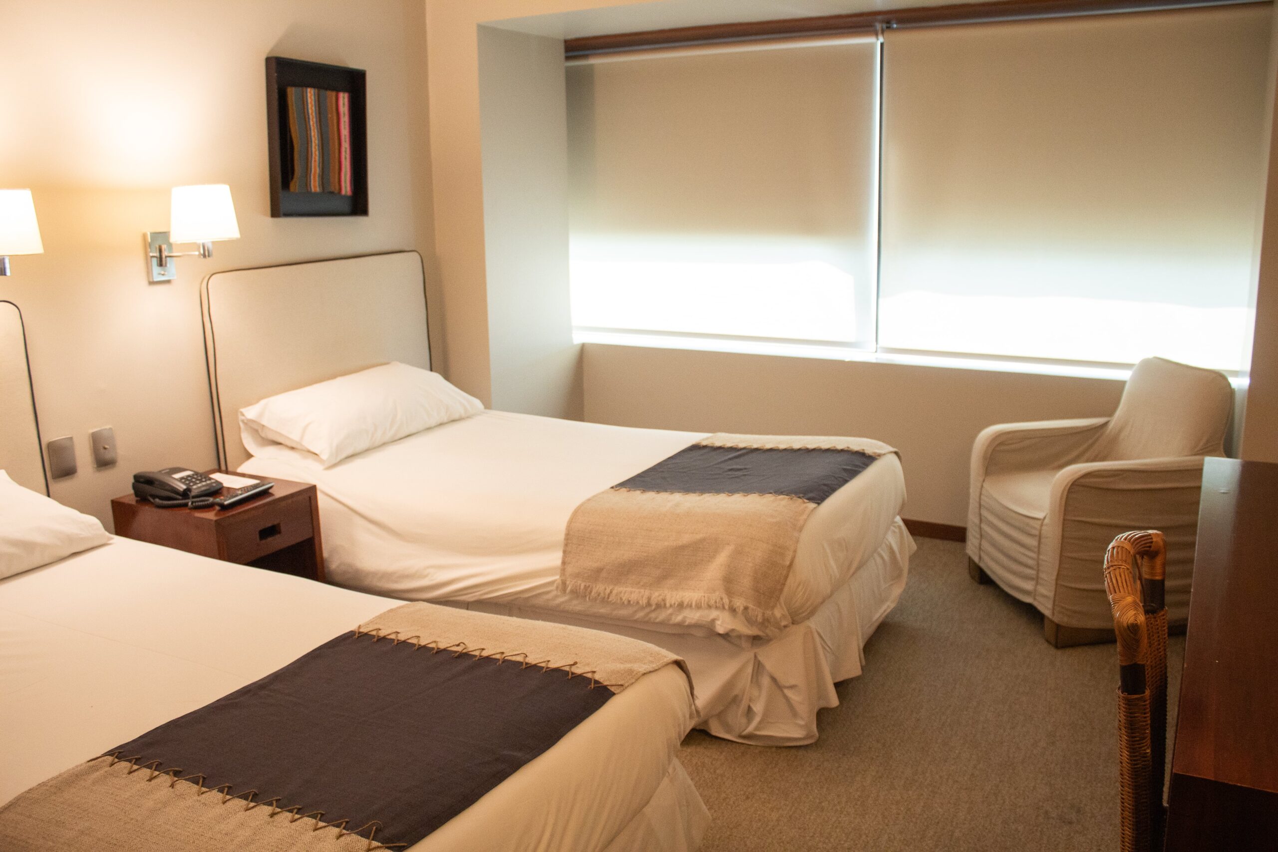 Hotel Almacruz, habitación dos camas individuales